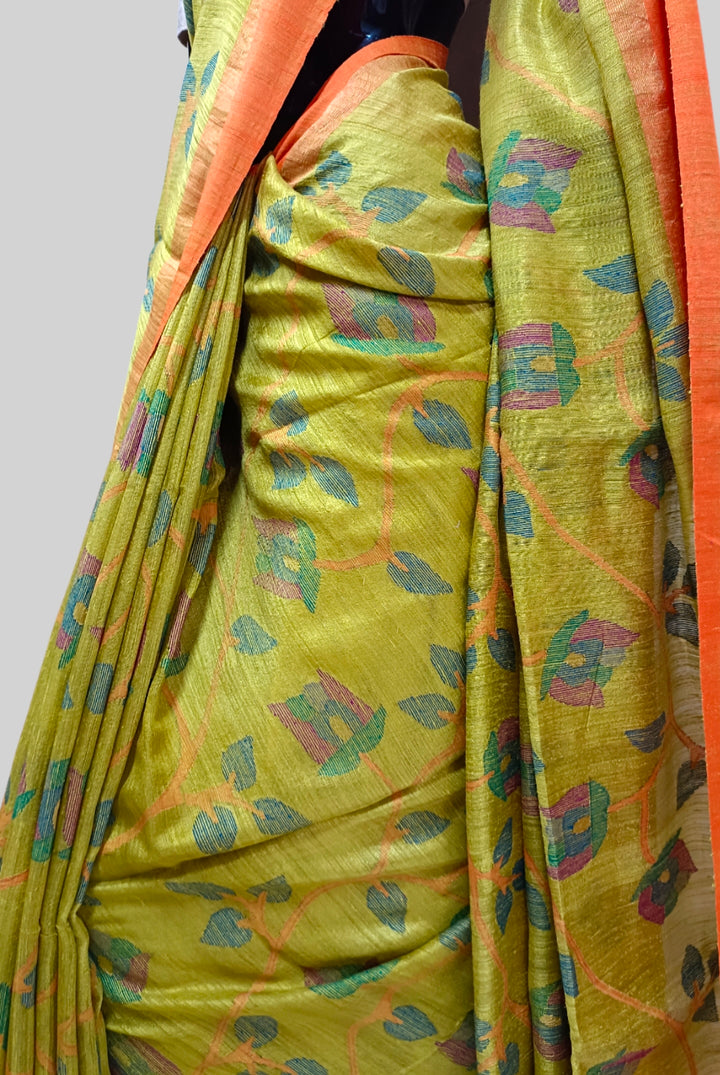 Designer Handloom Matka Silk Jamdani Saree Balaram Saha