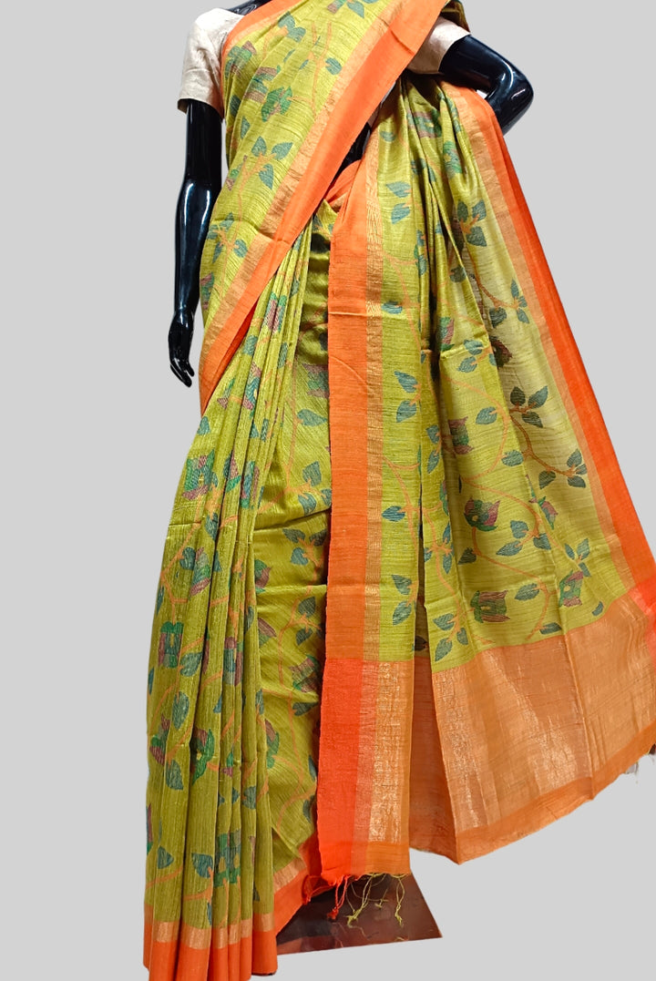 Designer Handloom Matka Silk Jamdani Saree Balaram Saha