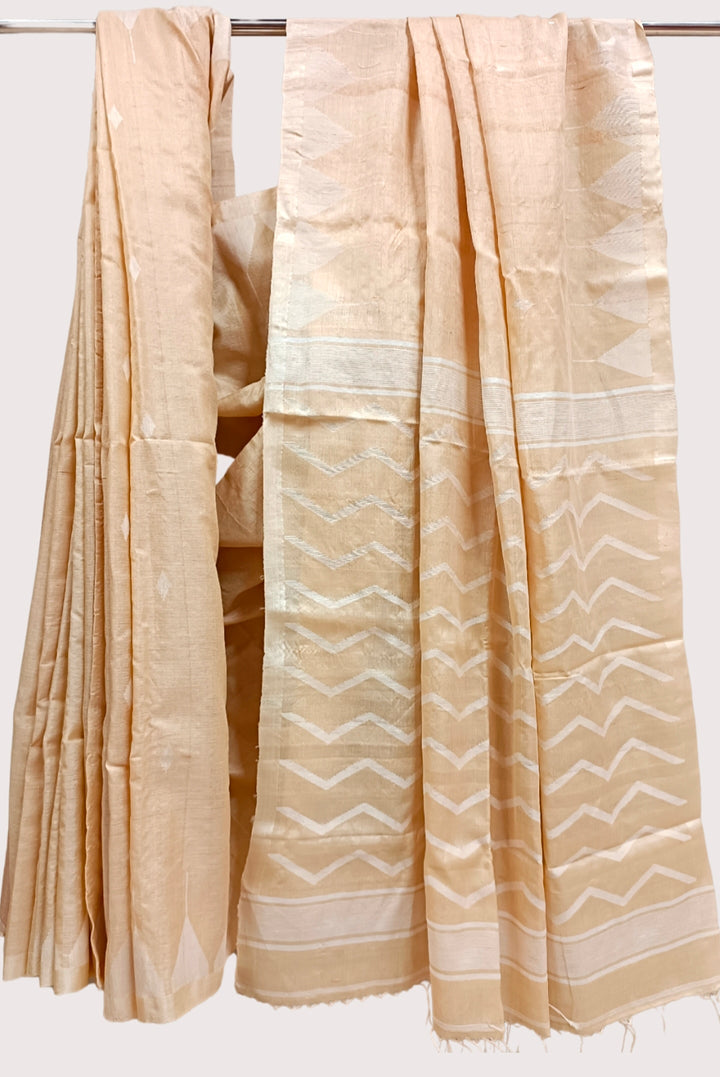 Soft Handloom Tussar Silk Jamdani Saree Balaram Saha