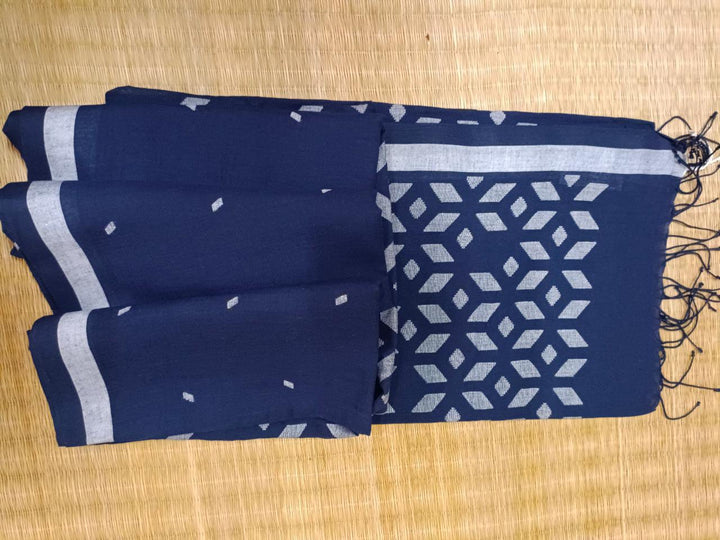 Handloom Handspun Khadi Saree ( Indigo) Balaram Saha