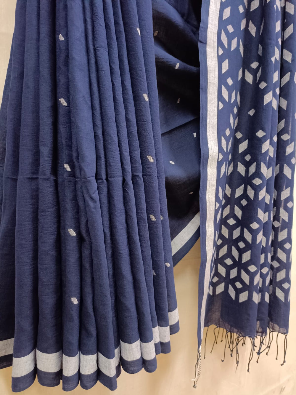 Handloom Handspun Khadi Saree ( Indigo) Balaram Saha
