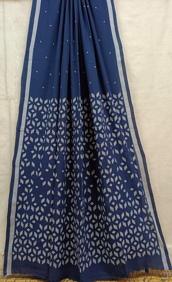 Handloom Handspun Khadi Saree ( Indigo) Balaram Saha
