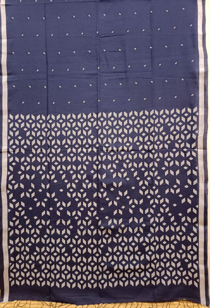 Handloom Handspun Khadi Saree ( Indigo) Balaram Saha