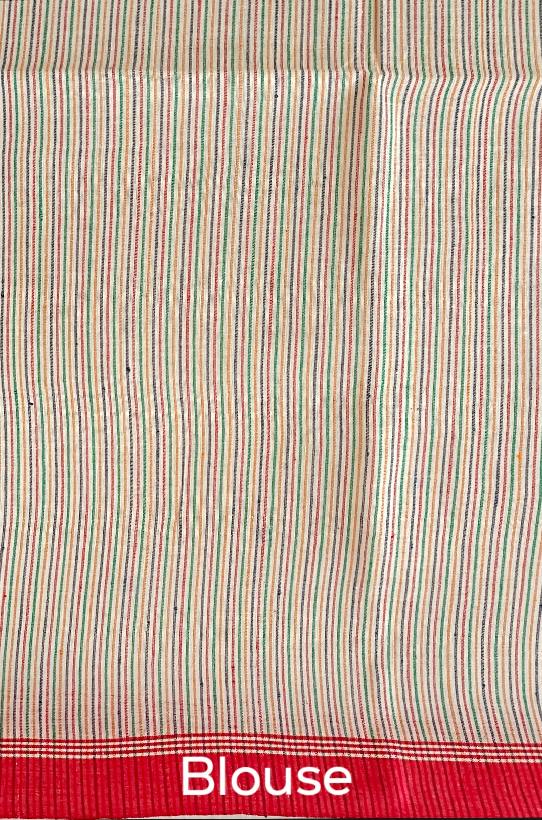 Off-White & Red Handspun handwoven Cotton Jamdani saree Balaram Saha