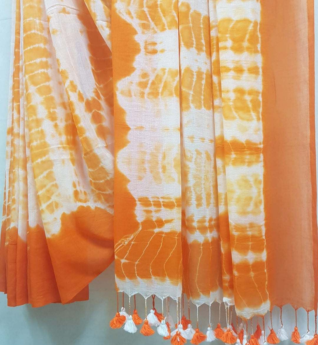 Super Soft Handloom MulL Cotton Shibori Saree Balaram Saha