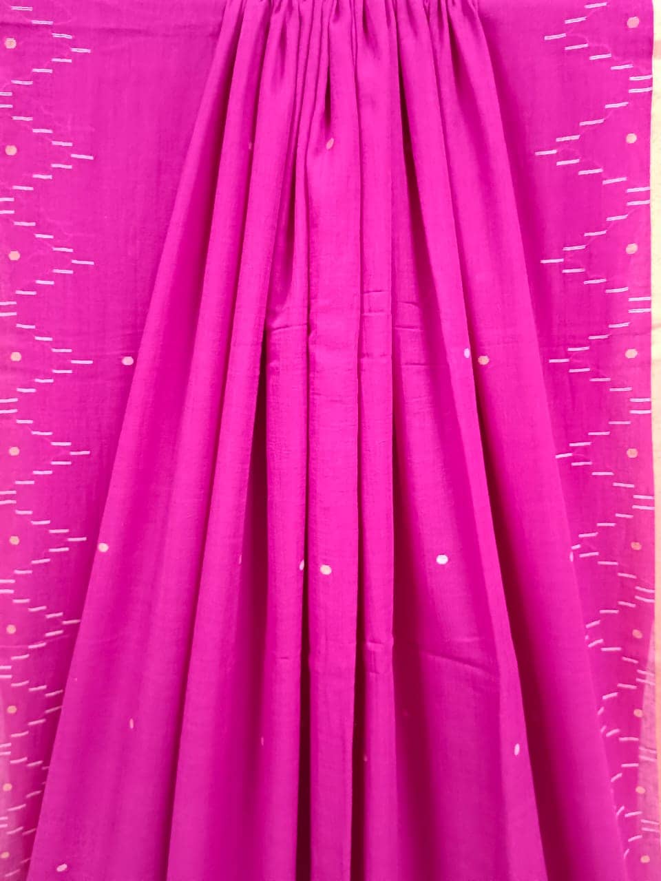 Balaram Saha Handloom Khadi Cotton Saree – Elegant Purple Drape for Timeless Style