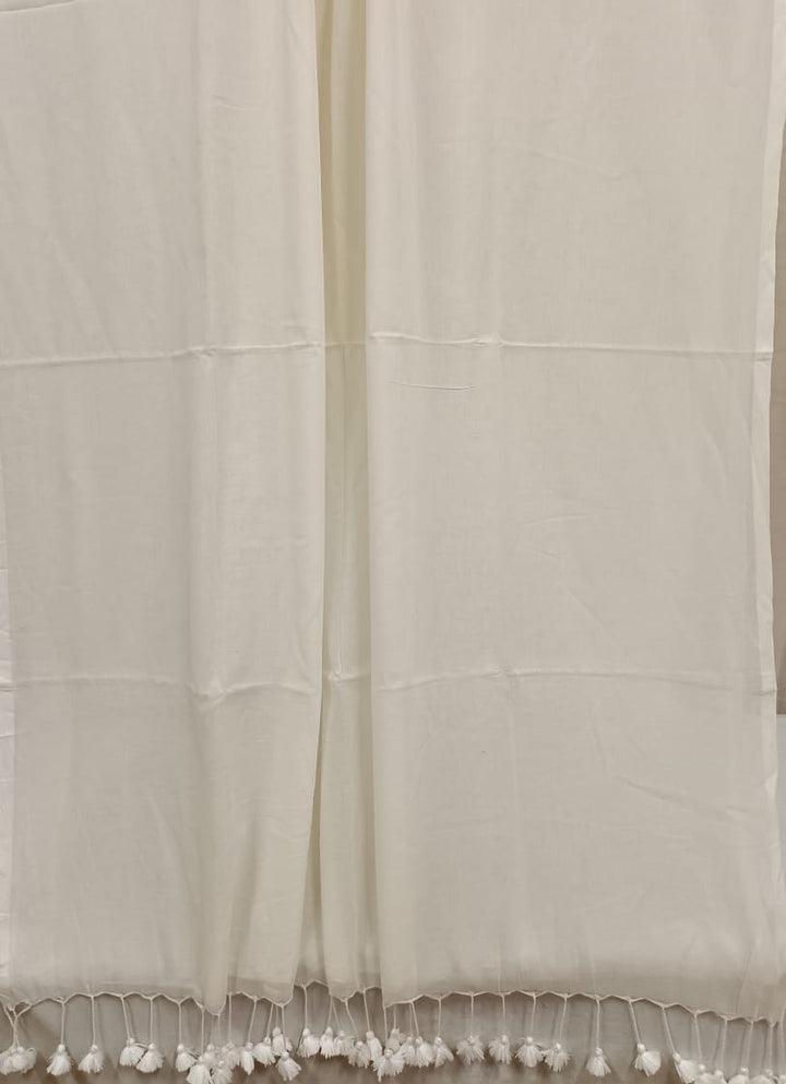Off White Handloom Soft Cotton Saree Balaram Saha
