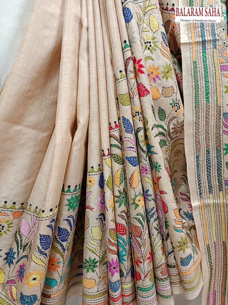 From Stitch to Soul: The Emotional Craftsmanship Behind Balaram Saha’s Kantha Sarees