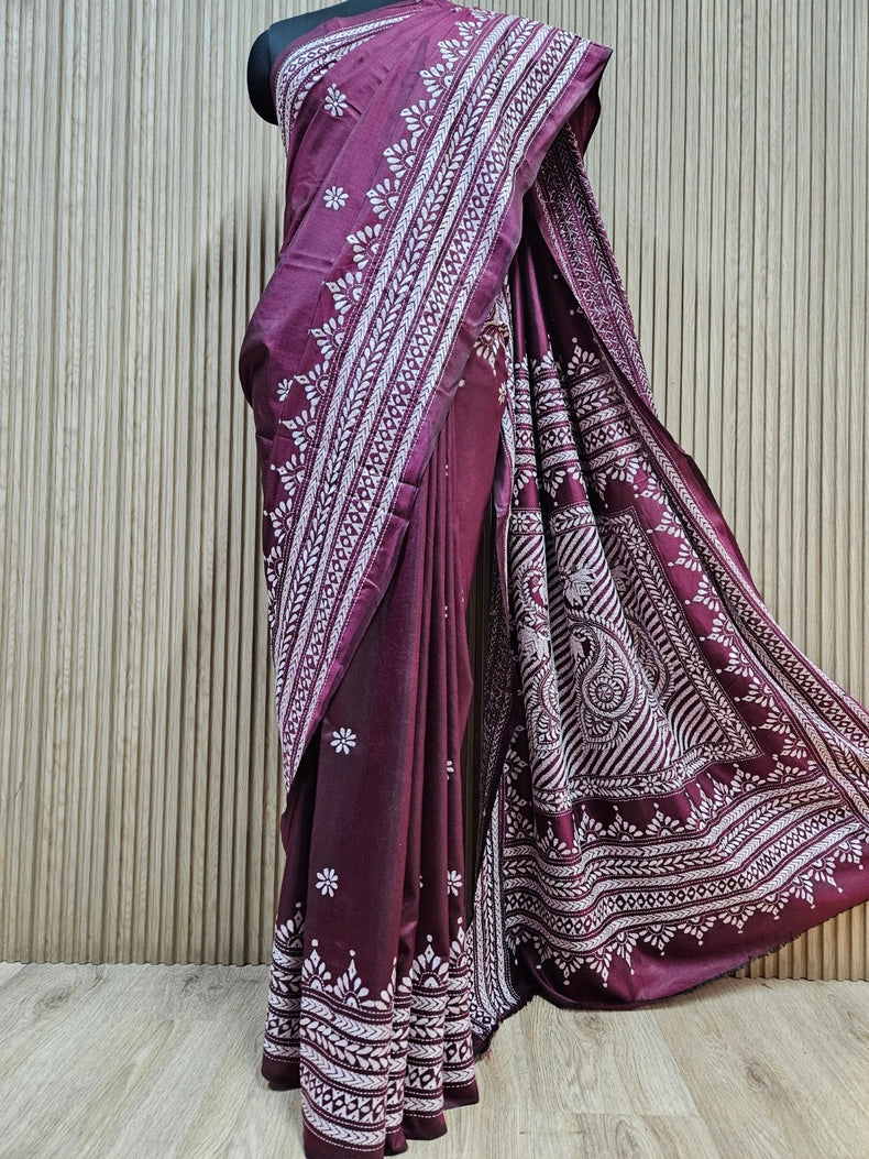 Hand Embroidered Kantha Saree in Kolkata – A Timeless Tradition by Balaram Saha