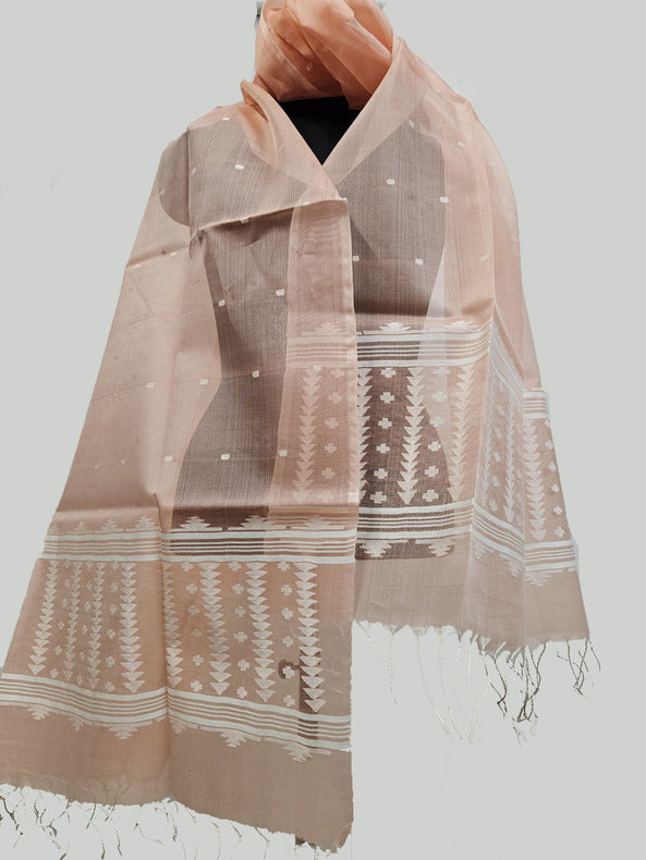 Handloom Muslin Silk Handwoven Jamdani Dupattas Balaram Saha