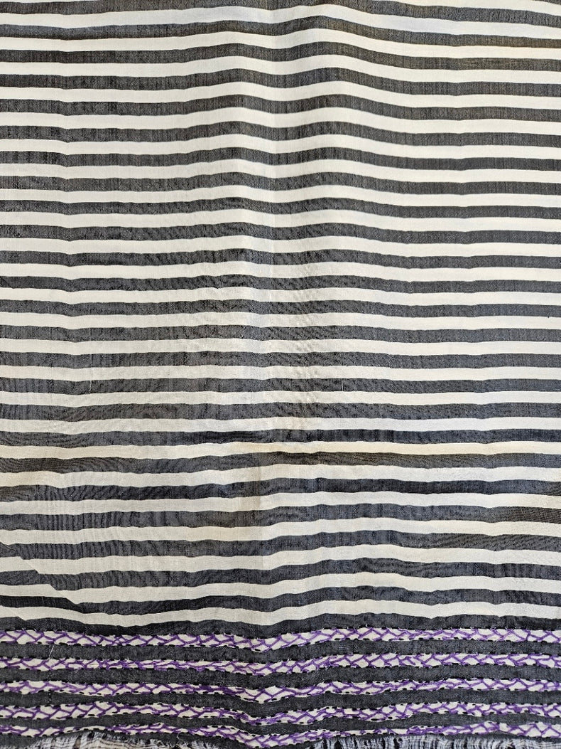 Natural Shade on Multicolor Handstitch Kantha Silk Saree by Balaram Saha Balaram Saha