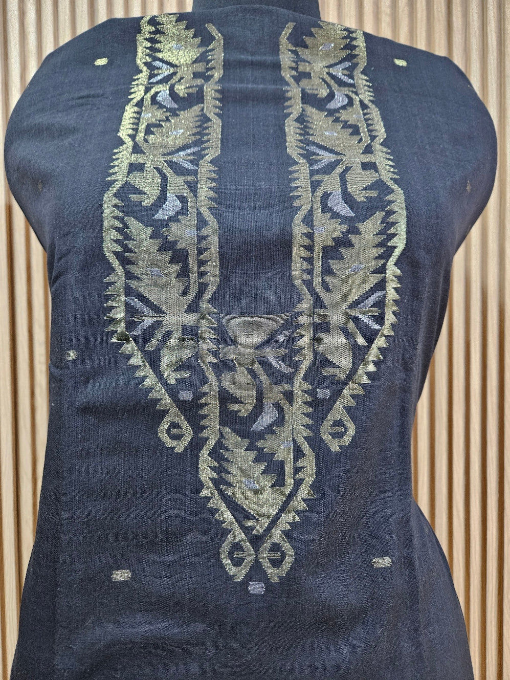Balaram Saha's Off White & Multi Color Cotton Jamdani Kurta: Unisex Style Balaram Saha