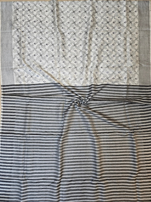 Discover the Timeless Elegance of this Exquisite  Kantha Silk Saree Balaram Saha
