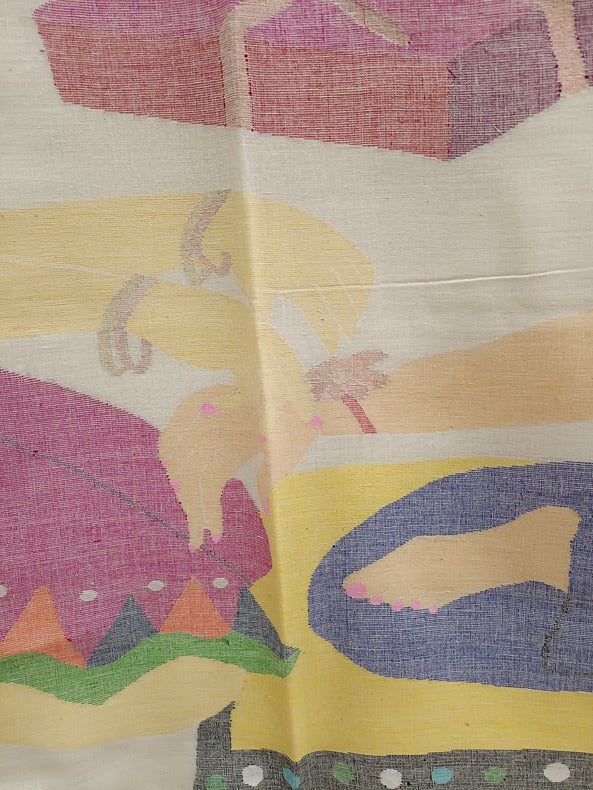 Raksha Bandhan Special Handloom Handspun Cotton Jamdani Saree Balaram Saha