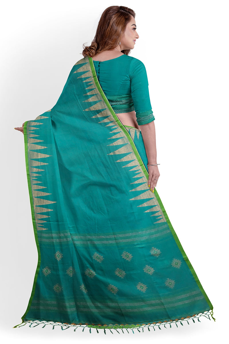 Aqua Blue & Green Handloom Premium Cotton Saree With Temple Border Balaram Saha (handloom saree, cotton saree, handloom cotton saree, balaram saha online, handloom sarees, balaram saha handloom saree store photos, balaram saha handloom saree store, cotton handloom saree, bengal handloom sarees, pure cotton, cotton saree for women, cotton saree online)  https://www.lemonde.fr/