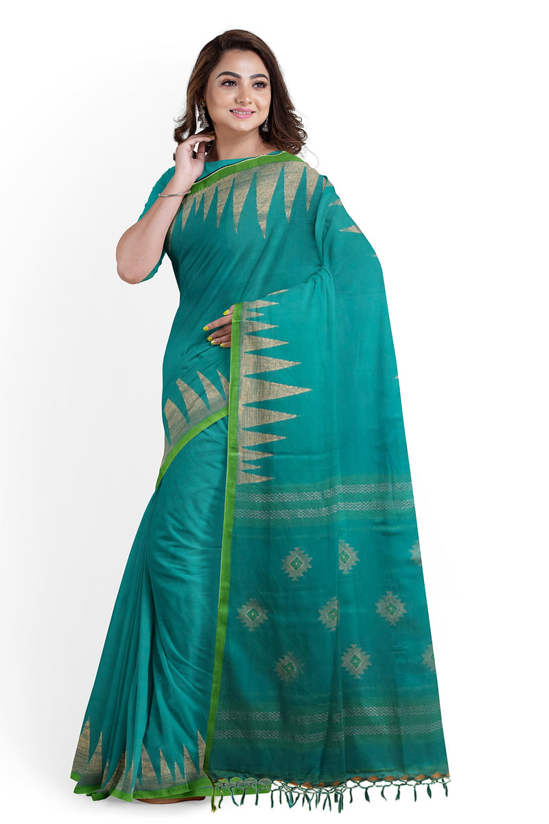 Aqua Blue & Green Handloom Premium Cotton Saree With Temple Border Balaram Saha (handloom saree, cotton saree, handloom cotton saree, balaram saha online, handloom sarees, balaram saha handloom saree store photos, balaram saha handloom saree store, cotton handloom saree, bengal handloom sarees, pure cotton, cotton saree for women, cotton saree online)  https://www.slideshare.net/