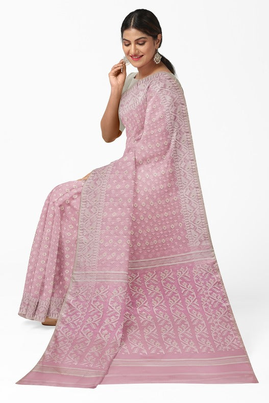 Baby Pink & White, soft handloom cotton/resham dhakai saree Balaram Saha  https://www.spiegel.de/