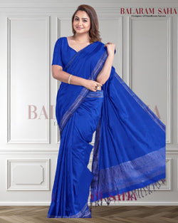 Balaram Saha: Exquisite Handloom Pure Silk Saree with Sequin Woven Elegance Balaram Saha