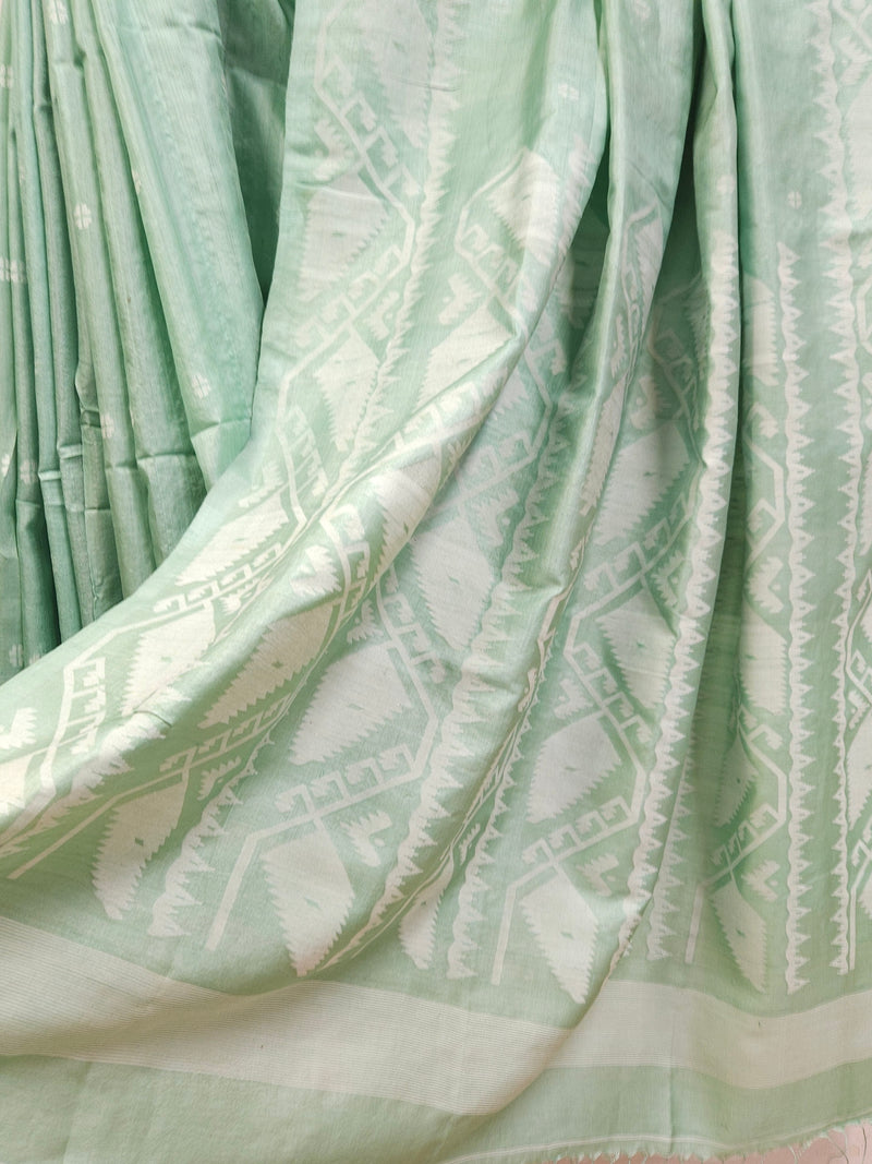 Balaram Saha: Pastel Green Gachhi Tussar Jamdani Saree - (dhakai jamdani saree, jamdani saree, jamdani sarees, cotton jamdani saree, jamdani cotton saree, handloom cotton saree, balaram saha online, jamdani saree online, soft jamdani saree, muslin jamdani saree, original dhakai jamdani saree, jamdani sarees,soft dhakai jamdani saree, white jamdani saree, jamdani saree Bangladesh, tussar saree, gacchi saree ) https://www.cloudflare.com/
