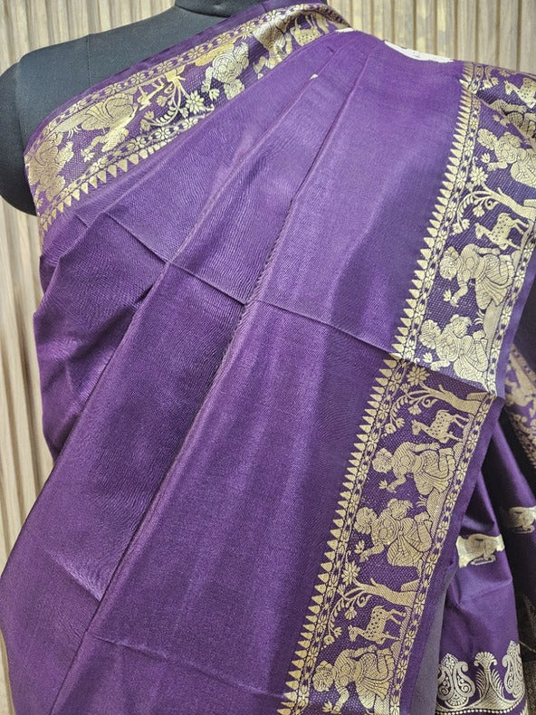 Dark Purple & Beige Handloom Pure Katan Silk Baluchuri Saree Balaram Saha

https://www.amazon.com/