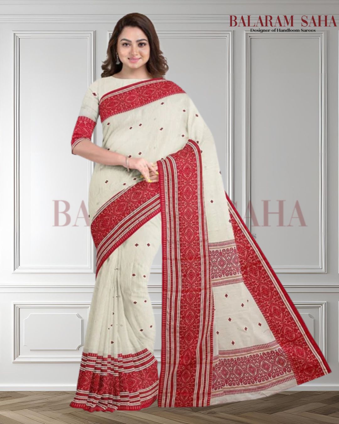Bangladesh Dhakai White & Gold Handwoven Cotton Jamdani Saree by Balaram Saha - handloom saree, jamdani saree, jamdani sarees, cotton jamdani saree, jamdani cotton saree, handloom cotton saree, balaram saha online, jamdani saree online, soft jamdani saree, dhakai jamdani saree, dhakai jamdani saree, Jamdani Border Saree, handloom saree     https://www.thetimes.com/