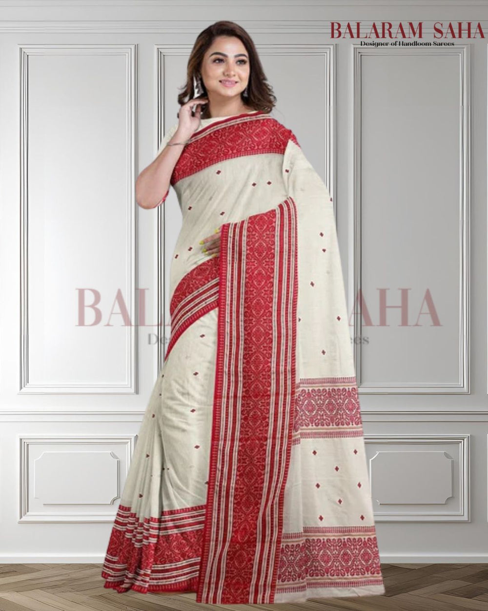 Bangladesh Dhakai White & Gold Handwoven Cotton Jamdani Saree by Balaram Saha - handloom saree, jamdani saree, jamdani sarees, cotton jamdani saree, jamdani cotton saree, handloom cotton saree, balaram saha online, jamdani saree online, soft jamdani saree, dhakai jamdani saree, dhakai jamdani saree, Jamdani Border Saree, handloom saree      https://photos1.blogger.com/