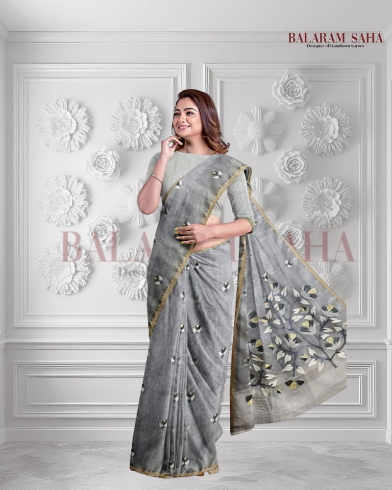 Beyond Black & White: The Grey Handwoven Muslin Jamdani Saree (handloom saree, silk saree, handloom silk saree, balaram saha online, silk sarees, balaram saha handloom saree store photos, balaram saha handloom saree store, silk handloom saree, bengal handloom sarees, pure silk, muslin silk sare, silk saree online, muslin silk, jamdani saree) https://www.si.edu/