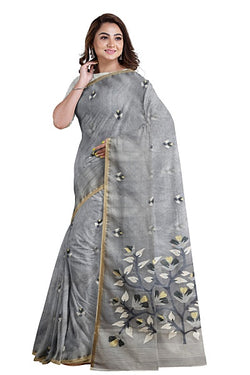 Beyond Black & White: The Grey Handwoven Muslin Jamdani Saree (handloom saree, silk saree, handloom silk saree, balaram saha online, silk sarees, balaram saha handloom saree store photos, balaram saha handloom saree store, silk handloom saree, bengal handloom sarees, pure silk, muslin silk sare, silk saree online, muslin silk, jamdani saree) https://www.si.edu/