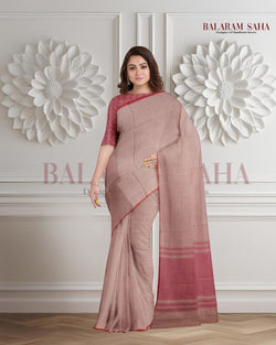 Balaram Saha Elegance Handloom Dhonekali Cotton Tanchoi Saree Balaram Saha