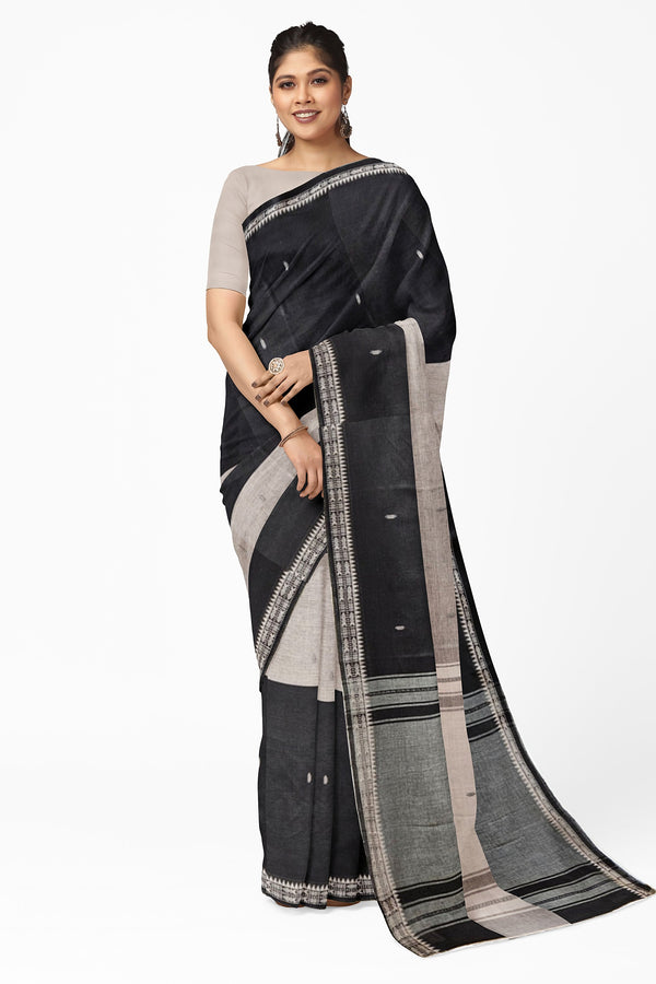 Black Handloom Soft Traditional Dhonekali Cotton Saree From Balaram Saha (handloom saree, cotton saree, handloom cotton saree, balaram saha online, handloom sarees, balaram saha handloom saree store photos, balaram saha handloom saree store, cotton handloom saree, bengal handloom sarees, pure cotton, cotton saree for women, cotton saree online)