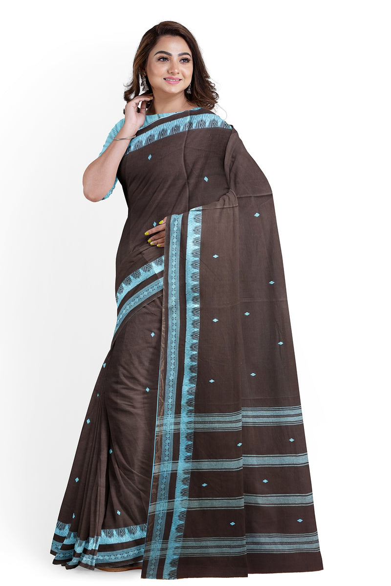 Balaram Saha : Black & Blue Handloom Dhonekali Cotton Saree (handloom saree, cotton saree, handloom cotton saree, balaram saha online, handloom sarees, balaram saha handloom saree store photos, balaram saha handloom saree store, cotton handloom saree, bengal handloom sarees, pure cotton, cotton saree for women, dhonekali, cotton saree online)  https://unsplash.com/