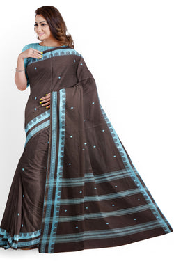 Balaram Saha : Black & Blue Handloom Dhonekali Cotton Saree (handloom saree, cotton saree, handloom cotton saree, balaram saha online, handloom sarees, balaram saha handloom saree store photos, balaram saha handloom saree store, cotton handloom saree, bengal handloom sarees, pure cotton, cotton saree for women, dhonekali, cotton saree online)   https://www.outlooktraveller.com/destinations/india/city-guide-all-about-kolkata-the-city-of-joy