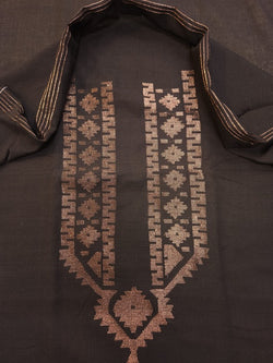 Bold & Edgy: Black & Copper Handwoven Cotton Jamdani Unisex Unstitched Kurta  https://www.paisawapas.com/blog/top-10-best-saree-shops-in-kolkata/