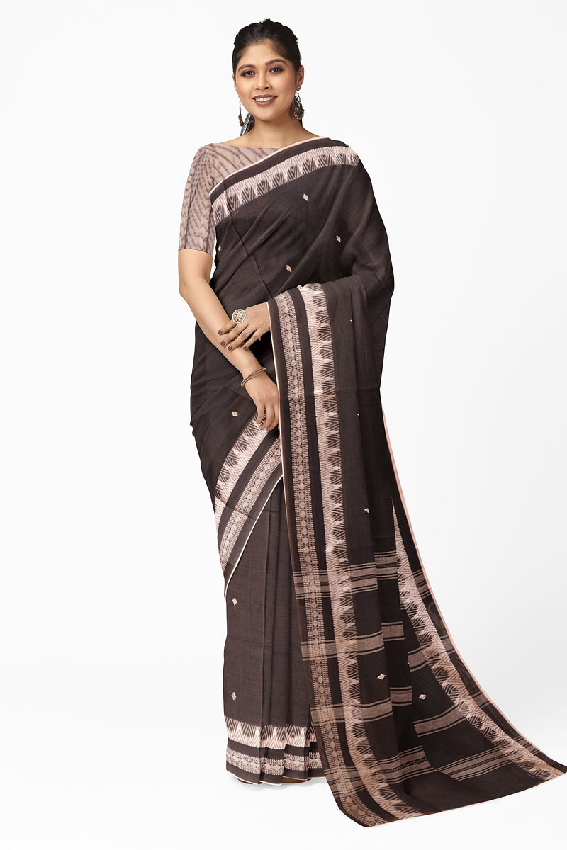 Balaram Saha : Black & Grey Dhonekali Cotton Saree (handloom saree, cotton saree, handloom cotton saree, balaram saha online, handloom sarees, balaram saha handloom saree store photos, balaram saha handloom saree store, cotton handloom saree, bengal handloom sarees, pure cotton, cotton saree for women, dhonekali, cotton saree online, dhonekali sarees)    https://alive-directory.com/index.php?q=online