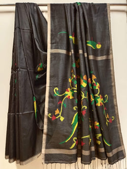 Black Katan Silk Handwoven Jamdani Saree By Balaram Saha - (handloom saree, jamdani saree, jamdani sarees, cotton jamdani saree, jamdani cotton saree handloom cotton saree, balaram saha online, jamdani saree online, soft jamdani saree)   https://www.walmart.com/
