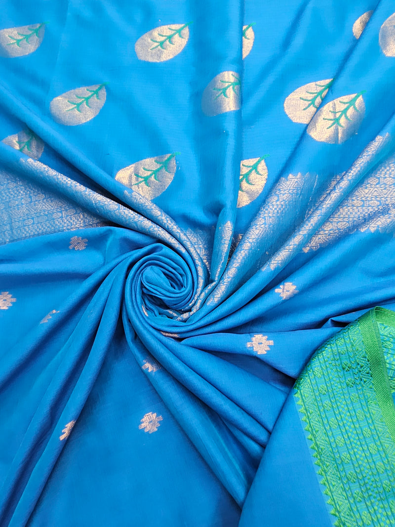 Blue & Green Soft Handloom Fine Cotton Saree With Woven Border Balaram Saha (handloom saree, cotton saree, handloom cotton saree, balaram saha online, handloom sarees, balaram saha handloom saree store photos, balaram saha handloom saree store, cotton handloom saree, bengal handloom sarees, pure cotton, cotton saree for women, cotton saree online)  https://pt.wikipedia.org/wiki/Wikip%C3%A9dia:P%C3%A1gina_principal