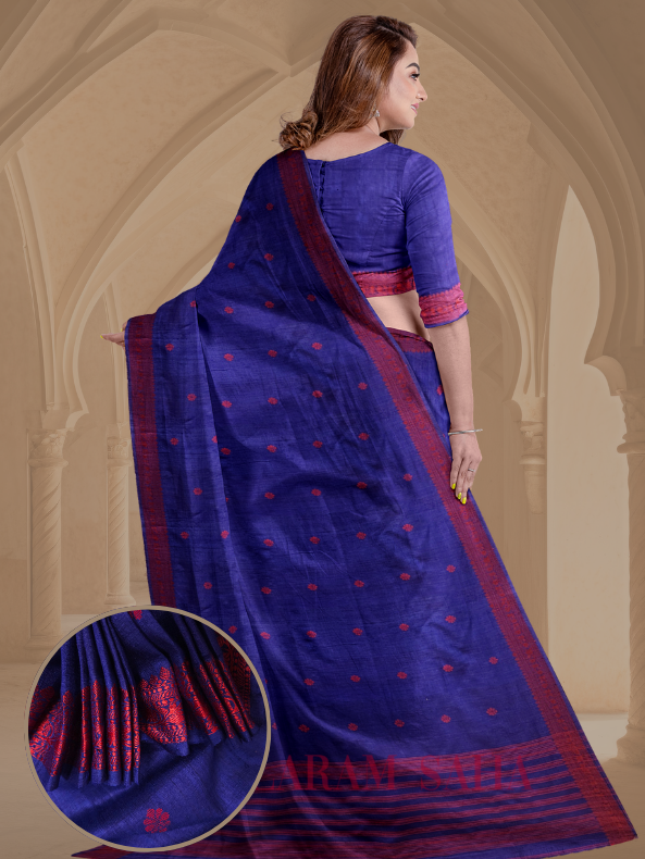 Blue & Red Premium Handloom Matka Silk Saree with Woven Border - A Balaram Saha Creation - (handloom saree, cotton sarees, handloom cotton saree, balaram saha online, handloom sarees, pure handloom cotton sarees, cotton handloom saree, kolkata cotton saree, pure cotton, white cotton saree, cotton saree online, bengali cotton saree, cotton saree with border, matka, matka sale, matka silk, matka silk sarees, matka silk saree, pure matka silk sarees, bengali silk saree) https://www.gov.uk/