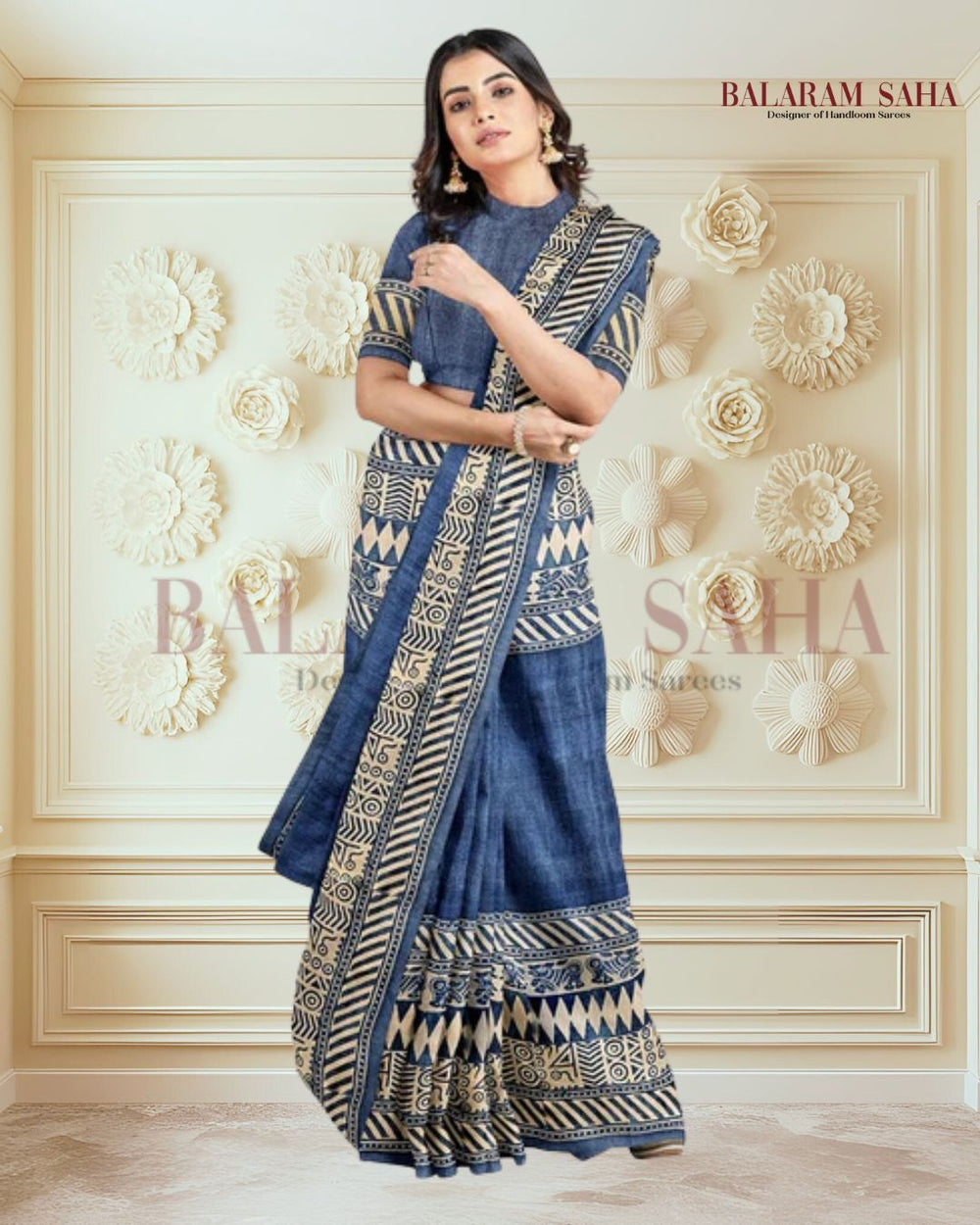 Boho Bliss: Blue & Beige Handloom Gachhi Tussar Silk Saree (handloom saree, silk saree, handloom silk saree, balaram saha online, silk sarees, balaram saha handloom saree store photos, balaram saha handloom saree store, silk handloom saree, bengal handloom sarees, pure silk, garad silk sare, silk saree online, tussar silk saree, tussar silk)  https://www.blogger.com/about/?bpli=1