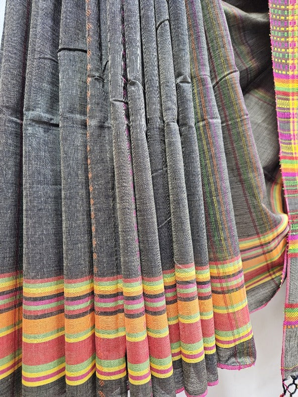 Brown Multi Coloured Soft Cotton Handwoven Saree - A Balaram Saha Creation - (handloom saree, cotton sarees, handloom cotton saree, balaram saha online, handloom sarees, latest handloom cotton sarees, pure handloom cotton sarees, cotton handloom saree, kolkata cotton saree, pure cotton, white cotton saree, cotton saree online, khadi cotton saree, cotton saree collection, bangladeshi cotton saree, saree cotton saree, bengal cotton sarees in Kolkata) https://www.fandom.com/