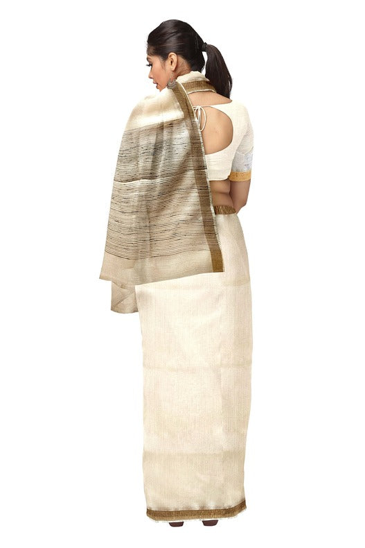 Cream & Gold Glam: Balaram Saha's Handloom Mulberry Silk Saree (handloom saree, cotton saree, handloom cotton saree, balaram saha online, handloom sarees, balaram saha handloom saree store photos, balaram saha handloom saree store, cotton handloom saree, bengal handloom sarees, pure cotton, Zari border, handloom cotton saree with zari border, soft cotton saree with zari border, cotton saree for women, cotton saree online)   https://www.amazon.com/