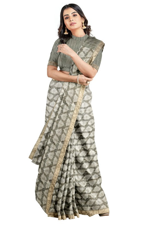 Elevate Your Look: Dark Green Handloom Tussar Silk Saree by Balaram Saha Balaram Saha