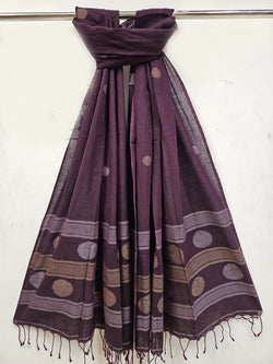 Deep Magenta Handspun Cotton Jamdani Dupatta by Balaram Saha  https://www.hugedomains.com/