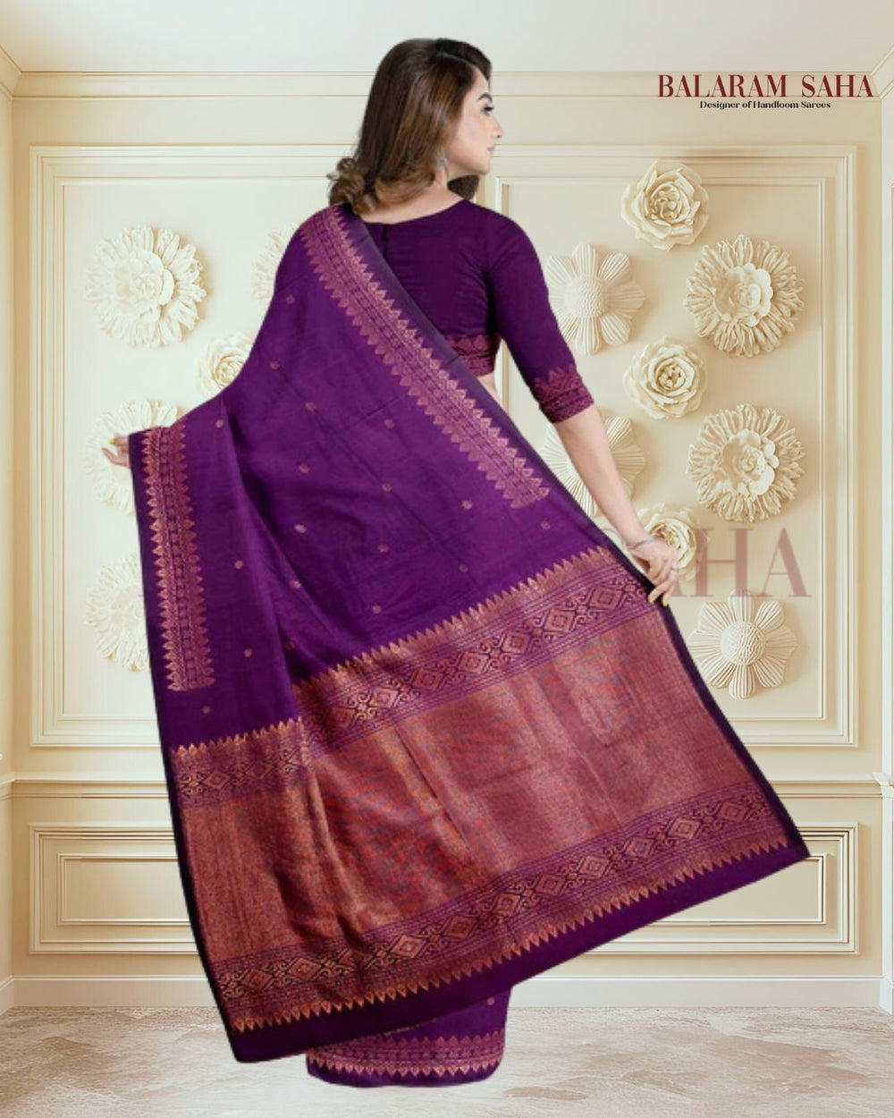 Deep Purple & Copper Zari Reign: Handloom Cotton Banarasi by Balaram Saha (handloom saree, cotton saree, handloom cotton saree, balaram saha online, handloom sarees, balaram saha handloom saree store photos, balaram saha handloom saree store, cotton handloom saree, bengal handloom sarees, pure cotton, Zari border, handloom cotton saree with zari border, soft cotton saree with zari border, cotton saree for women, cotton saree online)   https://www.slideshare.net/