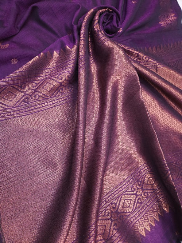 Deep Purple & Copper Zari Reign: Handloom Cotton Banarasi by Balaram Saha (handloom saree, cotton saree, handloom cotton saree, balaram saha online, handloom sarees, balaram saha handloom saree store photos, balaram saha handloom saree store, cotton handloom saree, bengal handloom sarees, pure cotton, Zari border, handloom cotton saree with zari border, soft cotton saree with zari border, cotton saree for women, cotton saree online)   https://www.diigo.com/