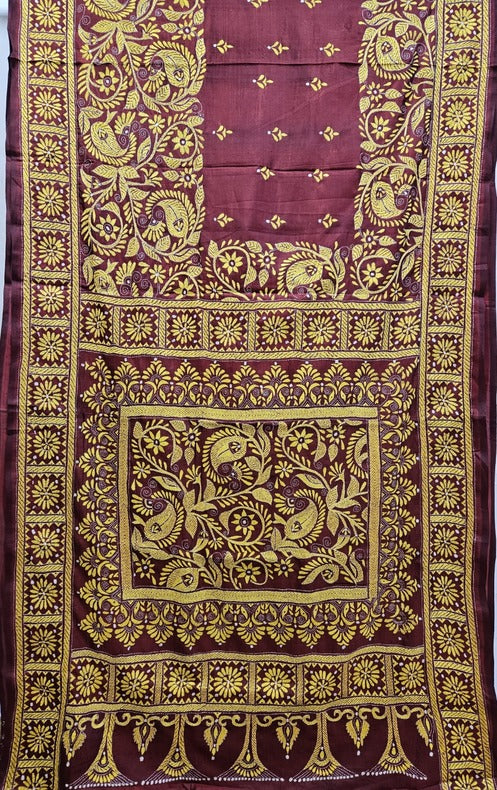 Elegant Maroon & Yellow Kantha Hand-Stitched Pure Silk Saree by Balaram Saha - (Handloom saree, silk saree, jamdani silk saree, balaram saha online, silk sarees, silk handloom saree, bengal handloom sarees, pure silk, Kantha silk saree, silk saree online, bengali silk saree, soft silk sarees, saree silk saree, katan silk saree, pure silk saree, cotton silk saree, tussar silk saree, silk sarees for wedding, silk saree collection, handloom silk sarees)
https://telegra.ph/