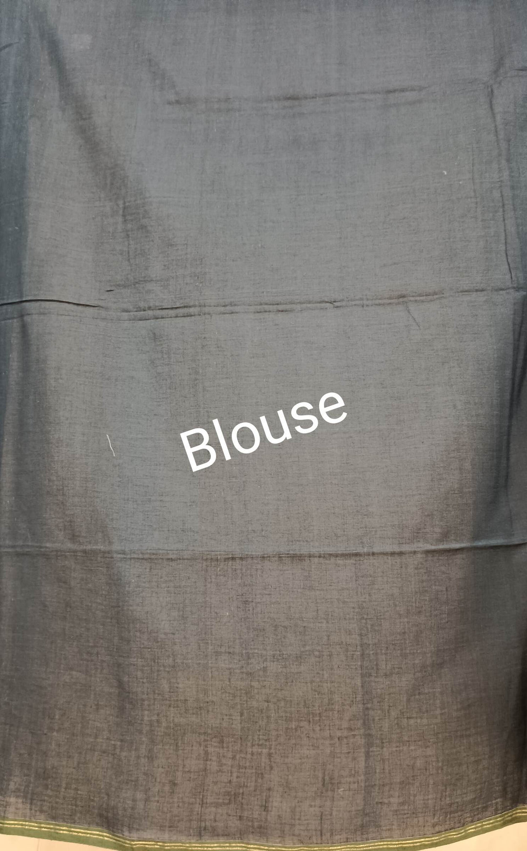 Exclusive Blue & Green Handspun Handwoven Soft Cotton Jamdani Saree Balaram Saha
