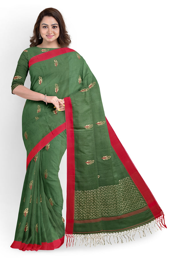 Green Soft & Fine Handloom Cotton Saree With Red Border Of Balaram Saha (handloom saree, cotton saree, handloom cotton saree, balaram saha online, handloom sarees, balaram saha handloom saree store photos, balaram saha handloom saree store, cotton handloom saree, bengal handloom sarees, pure cotton, Zari border, handloom cotton saree with zari border, soft cotton saree with zari border, cotton saree for women, cotton saree online) http://www.wattpad.com/