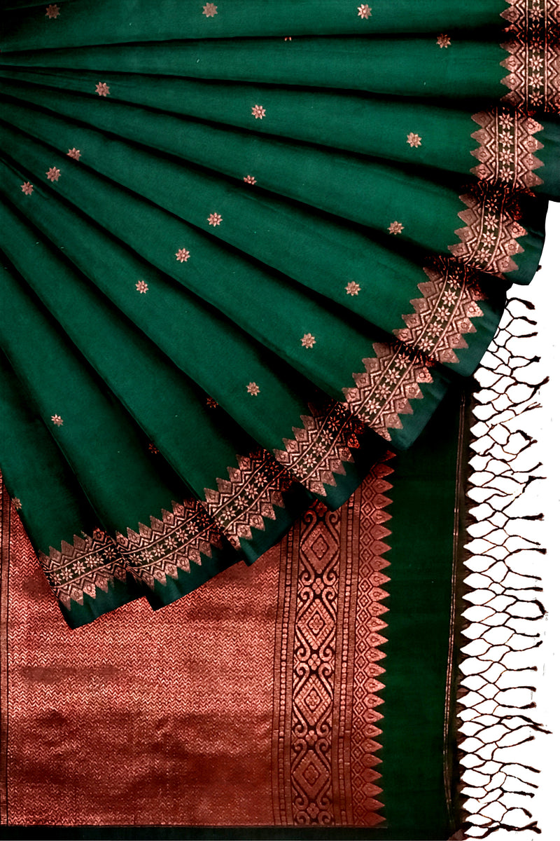 Green and Copper Soft Handloom Cotton Banarasi Saree - By Balaram Saha - (handloom saree, cotton saree, handloom cotton saree, balaram saha online, handloom sarees, balaram saha handloom saree store photos, balaram saha handloom saree store, cotton handloom saree, bengal handloom sarees, pure cotton, Zari border, handloom cotton saree with zari border, soft cotton saree with zari border, cotton saree for women, cotton saree online)  https://de.wikipedia.org/wiki/Wikipedia:Hauptseite
