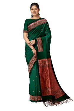 Green and Copper Soft Handloom Cotton Banarasi Saree - By Balaram Saha - (handloom saree, cotton saree, handloom cotton saree, balaram saha online, handloom sarees, balaram saha handloom saree store photos, balaram saha handloom saree store, cotton handloom saree, bengal handloom sarees, pure cotton, Zari border, handloom cotton saree with zari border, soft cotton saree with zari border, cotton saree for women, cotton saree online)  https://time.com/
