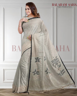Grey & Black Handloom Premium Cotton Saree With Temple Border Balaram Saha (handloom saree, cotton saree, handloom cotton saree, balaram saha online, handloom sarees, balaram saha handloom saree store photos, balaram saha handloom saree store, cotton handloom saree, bengal handloom sarees, pure cotton, cotton saree for women, cotton saree online)  https://www.reddit.com/